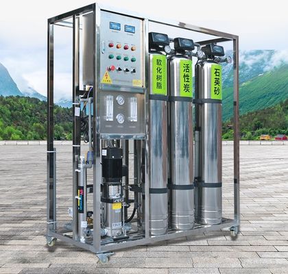 Purificador de agua pura RO desionizado automático, equipo de agua blanda, equipo de tratamiento de agua de 500 l/H