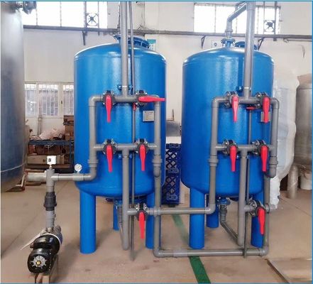 Afvalwaterzuiveringssysteem: Multi-media filtratie met actieve kool in koolstofstaal/RVS304