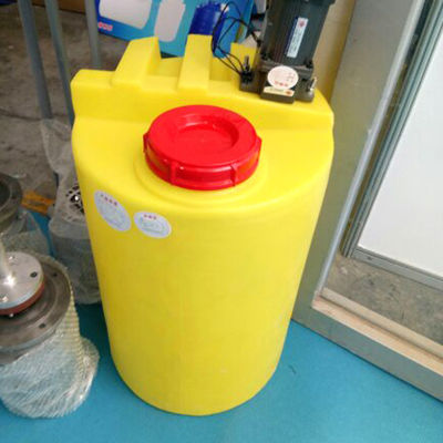 dose de mistura plástica inferior de PAM Dissolving Sewage Treatment Reagent da cubeta do plano do PE 200L