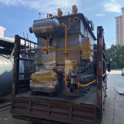 Edelstahl-horizontaler Fluss DAF Dissolved Air Flotation Machine integrierte 50m3/H