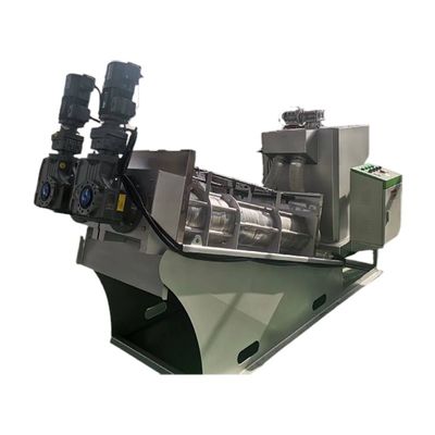 SS304 Ślimakowy Odwadniacz osadu Odwadniacz pastwisk Oczyszczanie ścieków Automatyczna 3m3 / H