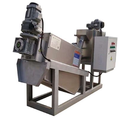 10m3/H caminan por el fango el apilador integrado de desecación del tornillo de la separación de sólido-líquido de la prensa de la concentración de la filtración de la máquina