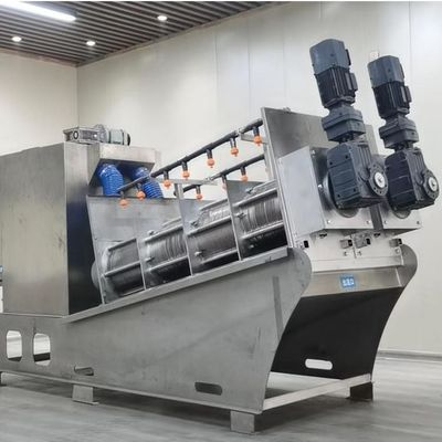 12m3/H 나선형 찌꺼기 탈수 기계 스테인레스 강 석탄은 탈수하는 찌꺼기를 점액으로 뒤덮습니다