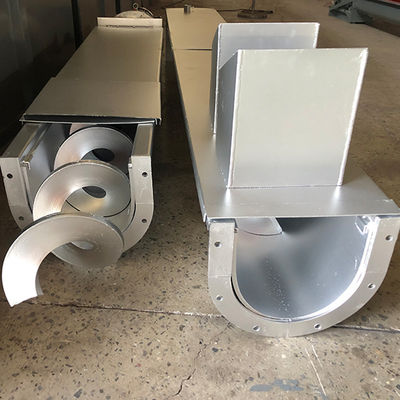 Transportador espiral de Shaftless del transportador de tornillo del barro del acero de manganeso para el polvo seco de la arena