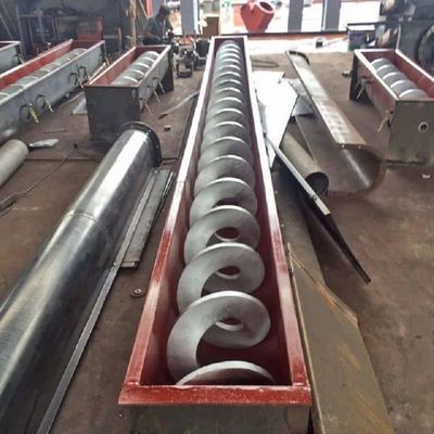 Băng tải trục vít đôi trục ngang bằng thép không gỉ 1000mm cho ngành than