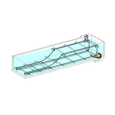 SS304 σύστημα 18m μεταλλουργικών ξυστρών λάσπης πιάτων αλυσίδων εργοστάσιο επεξεργασίας λυμάτων μήκους