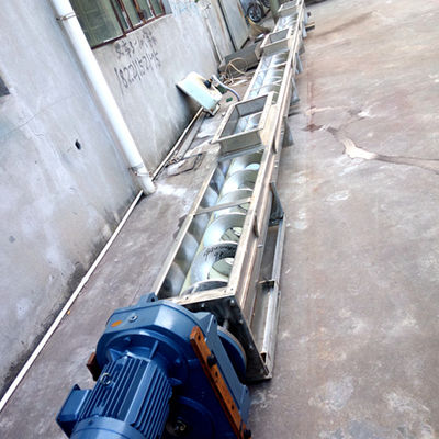 SS316 U Korytowy przenośnik spiralny ze stali nierdzewnej Przenośnik ślimakowy proszkowy 1 ~ 100 m