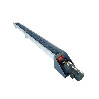 सीमेंट अनाज पाउडर के लिए 1 ~ 100 मीटर लंबाई स्वचालित कार्बन स्टील दस्ता रहित पेंच कन्वेयर