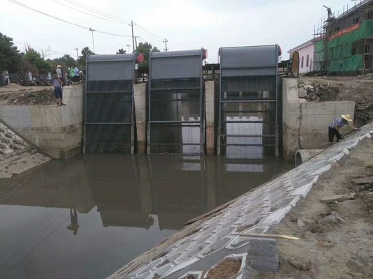 หน้าจอแถบกลไกการอนุรักษ์น้ำที่ใช้สำหรับสถานีสูบน้ำในแม่น้ำ