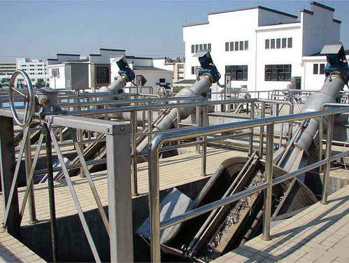 Planta da purificação de água do tratamento de águas residuais das telas de barra da terra arrendada do lixo