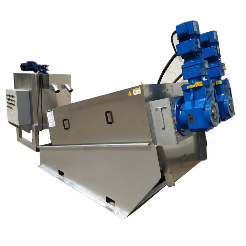 가득 찬 자동화된 스테인레스 강 나선형 찌꺼기 탈수 기계  18-30kg/h