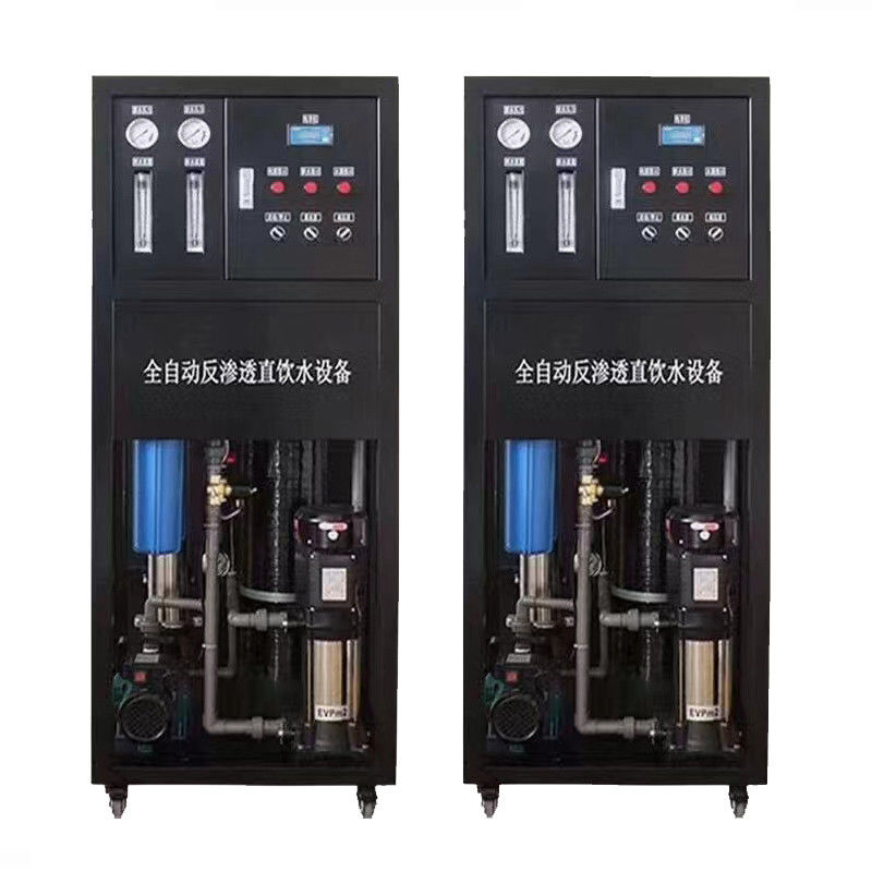 Unidade de osmose inversa de aço inoxidável 304 500-1000L/H Sistema industrial de purificação de água
