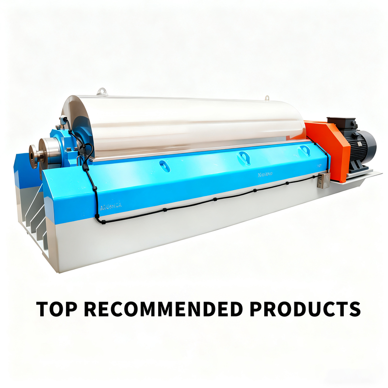 Wysokiej prędkości śliny poziome dekanterycentryfuga do precyzyjnego oddzielenia ciężkich i lekkich komponentów